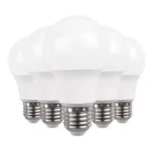 Pacote de 5 lâmpadas led padrão e27 9w equi.60w 806lm 3000k 15000h