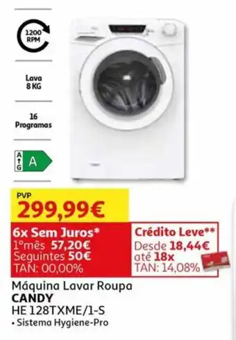 Auchan Máquina Lavar Roupa CANDY promoção