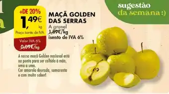 Pingo Doce MAÇÃ GOLDEN DAS SERRAS promoção