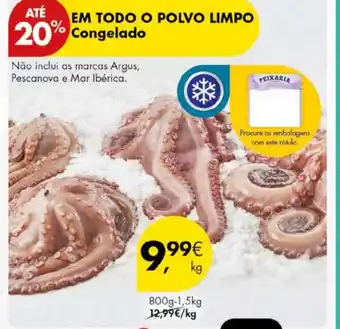 Pingo Doce EM TODO O POLVO LIMPO Congelado promoção