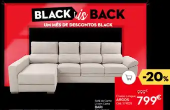 Conforama Chaise Longue ARGOS Cód. 374026 promoção