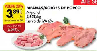 Pingo Doce BIFANAS/ROJÕES DE PORCO A granel kg promoção