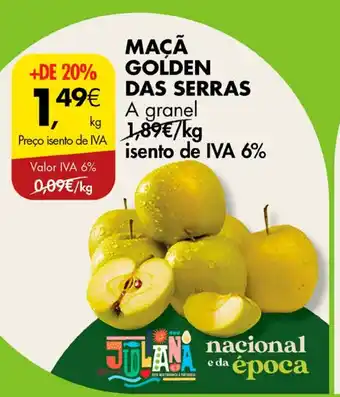 Pingo Doce MACÃ GOLDEN DAS SERRAS A granel kg promoção