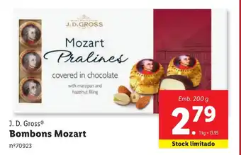 Lidl J. D. Gross Bombons Mozart Emb. 200 g promoção