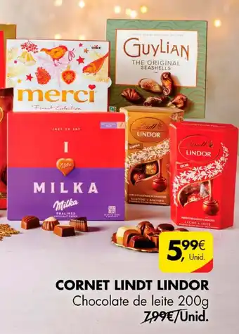 CORNET LINDT LINDOR Chocolate de leite 200g
