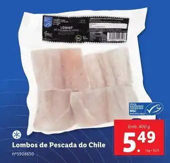 Lidl Lombos de Pescada do Chile Emb. 400 g promoção