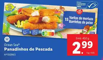 Lidl Ocean Sea Panadinhos de Pescada Emb. 450 g promoção