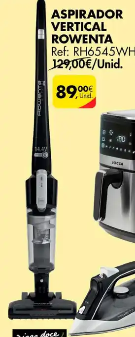 Pingo Doce ASPIRADOR VERTICAL ROWENTA promoção