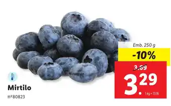 Lidl Mirtilo Emb. 250 g promoção