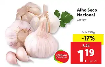 Lidl Alho Seco Nacional Emb. 250 g promoção