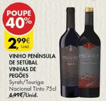 Pingo Doce Vinho Península de Setúbal Vinhas de Pegões 75cl promoção