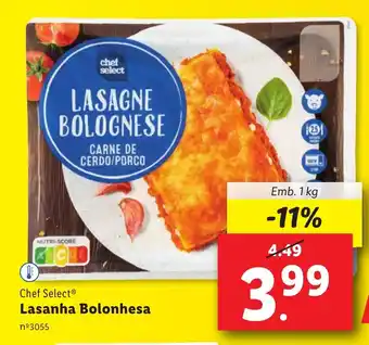 Lidl Chef Select Lasanha Bolonhesa Emb. 1 kg promoção
