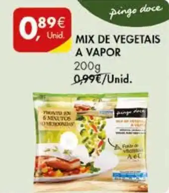 Pingo Doce MIX DE VEGETAIS A VAPOR 200g promoção
