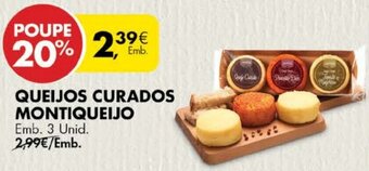 Queijos Curados Montiqueijo 3 Unid