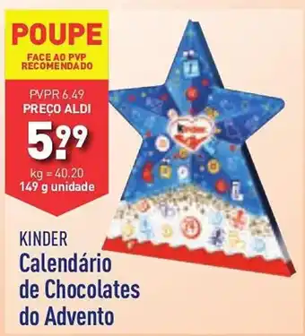 ALDI KINDER Calendário de Chocolates do Advento promoção