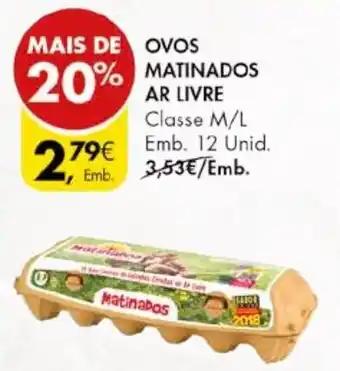 Pingo Doce OVOS MATINADOS AR LIVRE Emb. 12 Unid. promoção