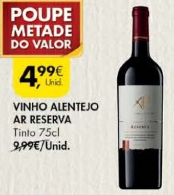 Pingo Doce Vinho Alentejo AR Reserva 75cl promoção