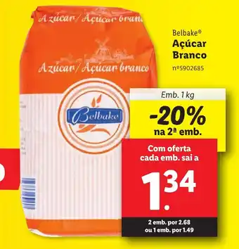Lidl Belbake Açúcar Branco Emb. 1 kg promoção