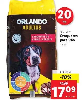 Lidl Orlando Croquetes para Cão Emb. 20 kg promoção