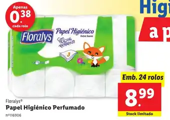 Lidl Floralys Papel Higiénico Perfumado Emb. 24 rolos promoção