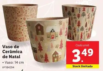 Lidl Vaso de Cerâmica de Natal Cada unid. promoção
