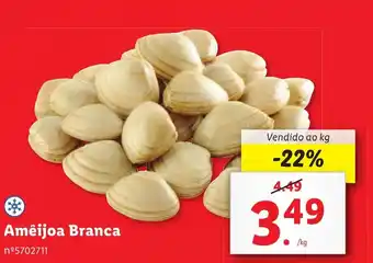 Lidl Amêijoa Branca Vendido ao kg promoção