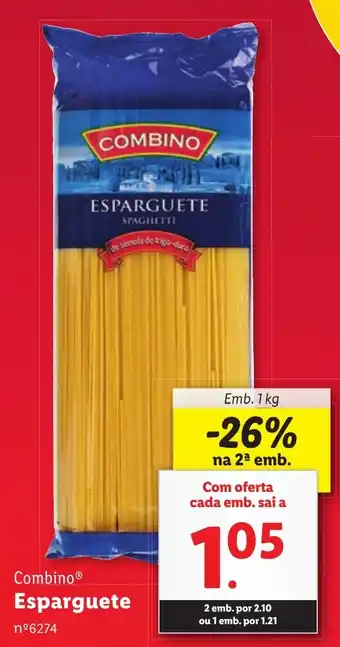 Lidl Combino Esparguete Emb. 1 kg promoção