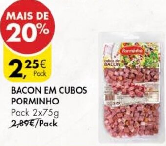 Pingo Doce Bacon em Cubos Porminho 2x75g promoção