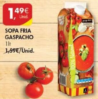 Pingo Doce Sopa Fria Gaspacho 1lt promoção