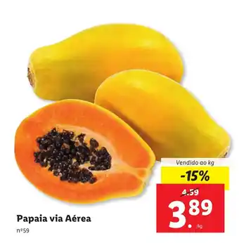 Lidl Papaia via Aérea Vendido ao kg promoção