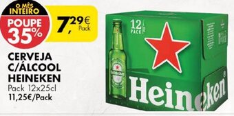 Pingo Doce Cerveja C/ Álcool Heineken 12x25cl promoção