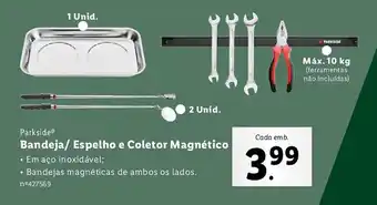 Lidl Parkside Bandeja/ Espelho e Coletor Magnético promoção