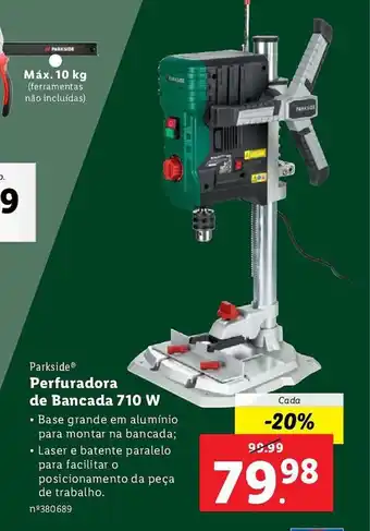 Lidl Parkside Perfuradora de Bancada 710 W promoção