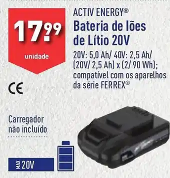 ACTIV ENERGY Bateria de lões de Lítio 20V