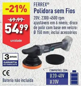 ALDI FERREX Polidora sem Fios promoção