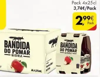 Pingo Doce Bandida do Pomar Sidra 4x25cl promoção