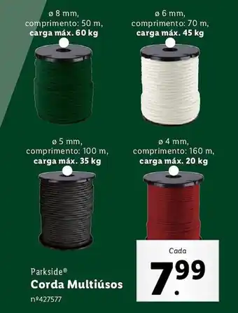 Lidl Parkside Corda Multiúsos promoção