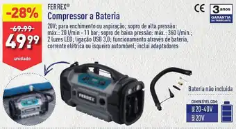 ALDI FERREX Compressor a Bateria promoção