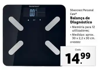 Lidl Silvercrest Personal Care Balança de Diagnóstico promoção