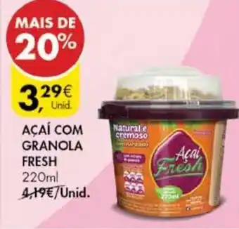 Pingo Doce Açaí com Granola Fresh 220ml promoção