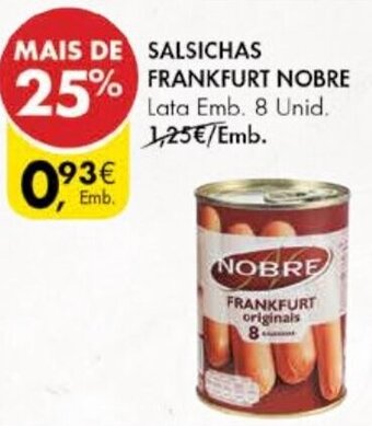 Pingo Doce Salsichas Frankfurt Nobre 8 Unid promoção