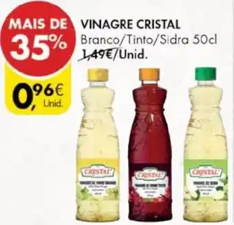 Pingo Doce Vinagre Cristal Branco/Tinto/Sidra 50cl promoção