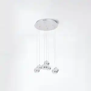 Drops 7 candeeiro de teto led cromado