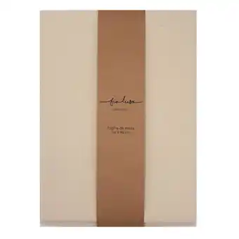 Continente Toalha mesa algodão bege promoção