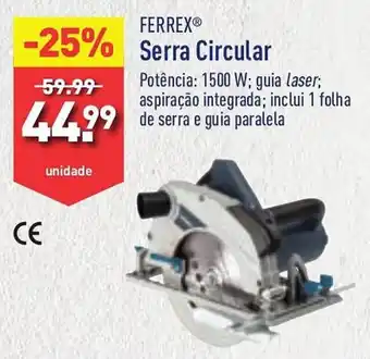 ALDI FERREX Serra Circular promoção