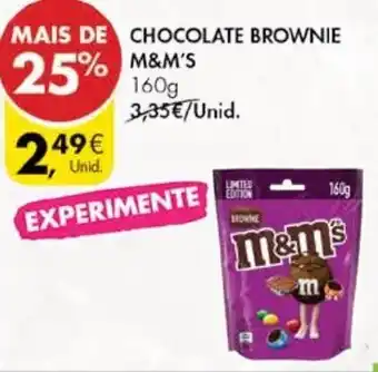 Pingo Doce Chocolate Brownie M&M's 160g promoção