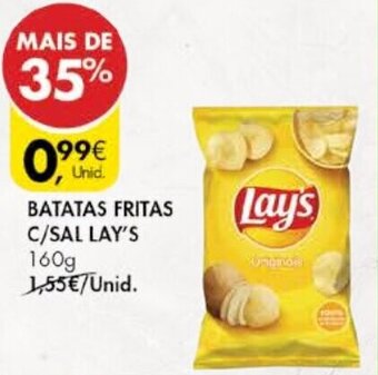 Pingo Doce Batatas Fritas C/Sal Lay's 160g promoção