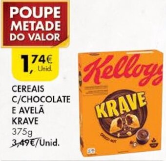 Pingo Doce Cereais C/Chocolate e Avelã Krave 375g promoção