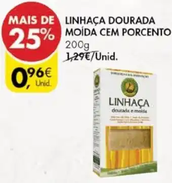 Pingo Doce Linhaça Dourada Moída cem Porcento 200g promoção