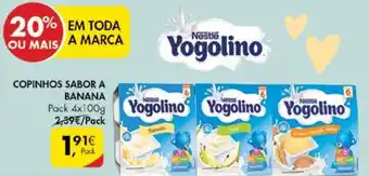 Pingo Doce Copinhas Sabor a Banana Yogolino 4x100g promoção